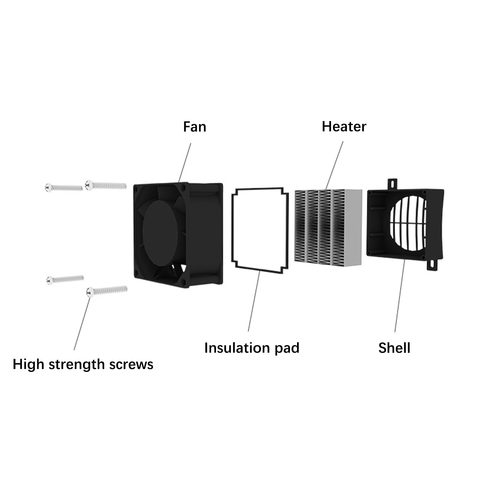PTC Car Fan Air Heater, 12V 100W Constant Temperature Heaters with Ceramics Fast Heating, Air Dehumidification Fan Heater for Small Room Space Heater Air Conditioning Appliances