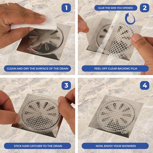 35 Pack Disposable Hair Catcher Stickers for Shower Drains