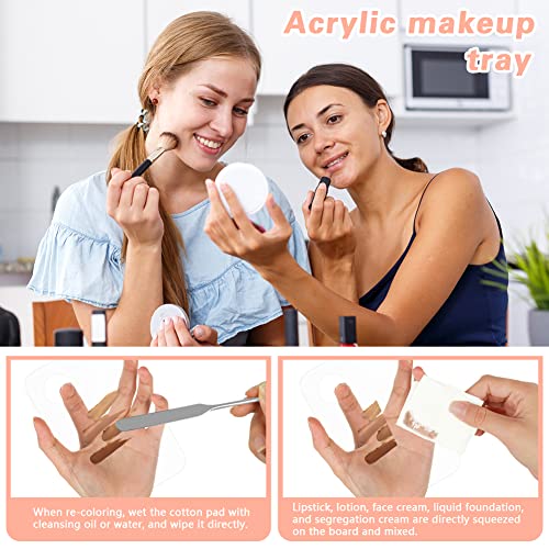 Aolso Acrylic Makeup Mixing Palette with Spatula and Leather Case