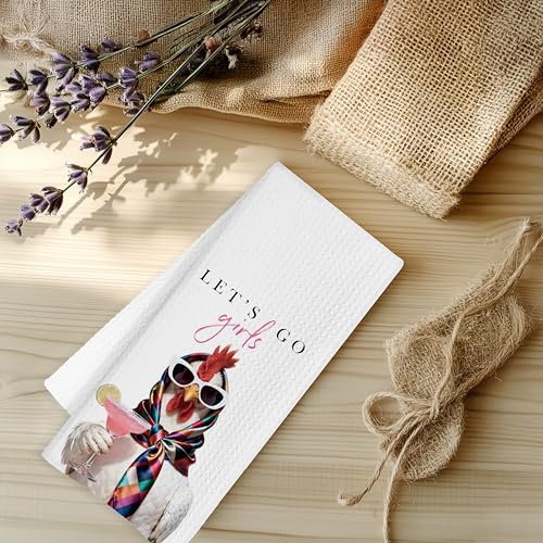 Funny Chicken Kitchen Hand Towel - Soft Microfiber Decor, 16x24 Inch