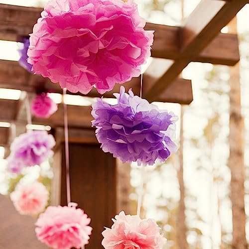 Khaki Tissue Pom Poms - 8 Inch Paper Flower Balls (5 Pack) for Party Decor