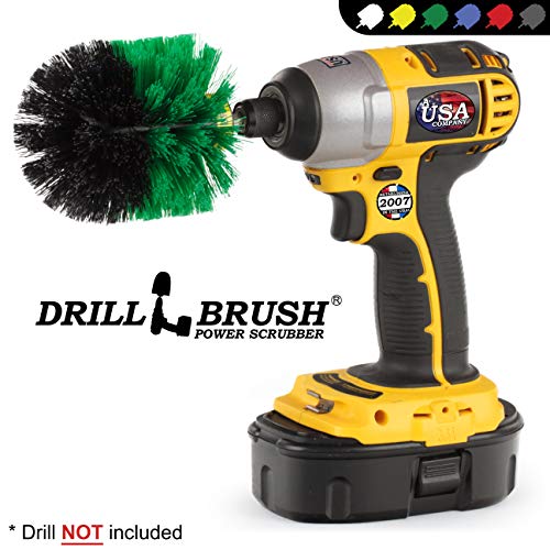 Drillbrush Kitchen Scrub Brush Medium-Green for Oven & Sink Cleaning