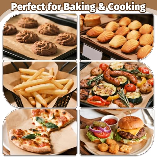 MAQIHAN Unbleached Non-Stick Parchment Paper Sheets - 50 PCS, 9x13 inch
