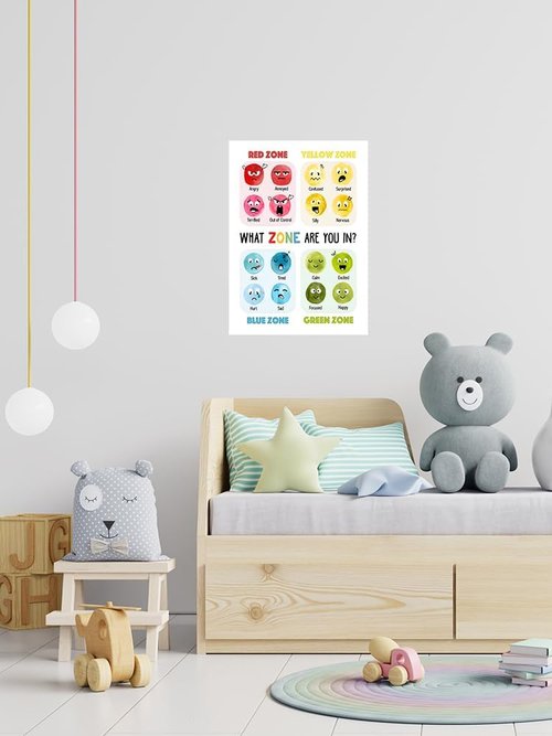 ARBOMG Children's Emotional Charts | Mental Health Posters for Understanding Emotions - 16x24 Unframed