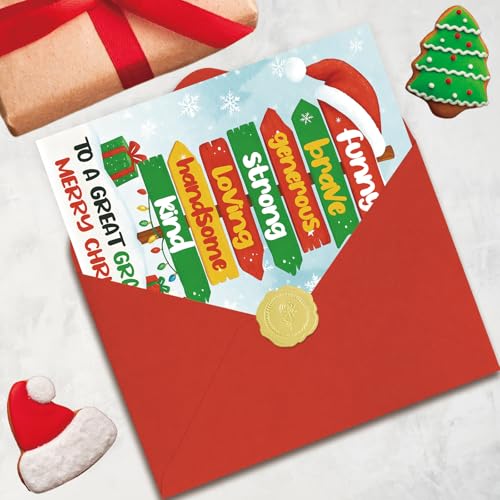 Christmas Card for Grandson - Merry Christmas from Grandma & Grandpa CD-278