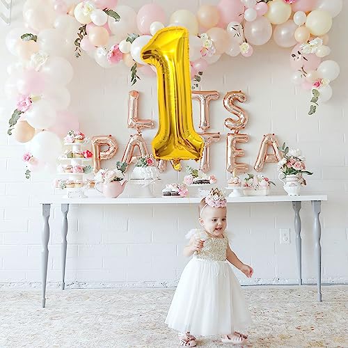 40-Inch Gold Number 5 Balloon - Jumbo Foil for Parties