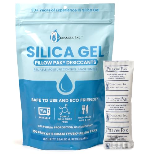 Silica Gel Packets for Moisture Control - 5g, Pack of 100