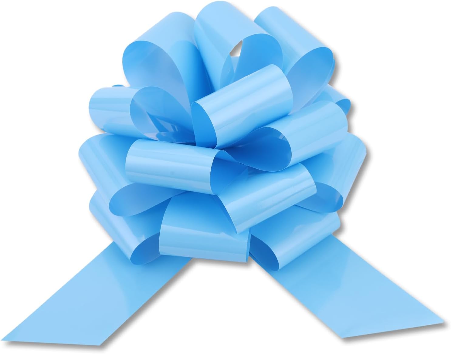 Pull Bow by Large 12" - 2 Pcs Light Blue Gift Bow for Presents, Wrapping, and Decorations