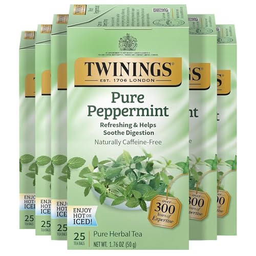 Twinings Pure Peppermint Herbal Tea Bags, Caffeine-Free, 150 Count