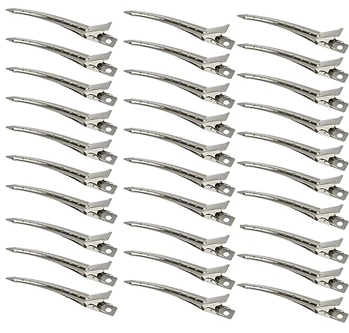 HAALII 30-Pack 3.5 Inch Metal Duckbill Hair Clips for Styling