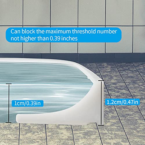 39 Inch Self-Adhesive Water Barrier for Sink & Shower, White