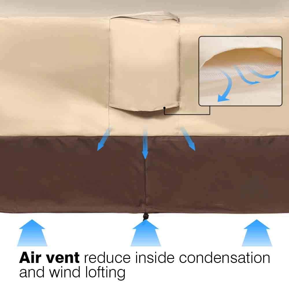 Vailge Adirondack Chair Cover - Heavy Duty Waterproof Protection | Beige & Brown, 1 Pack