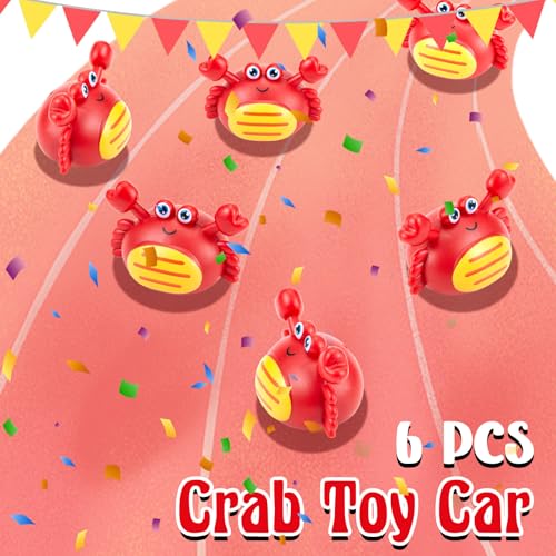 Civaner 6 Pack Mini Crab Pull Back Toy Cars for Kids