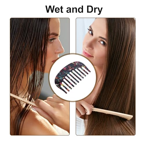 VOCOSTE Mini Wide Tooth Comb for Curly Hair - Pocket Size Travel Hair Pick