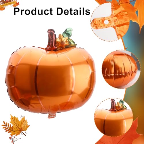 12 Pcs Pumpkin Balloons - Foil Decorations for Fall Parties
