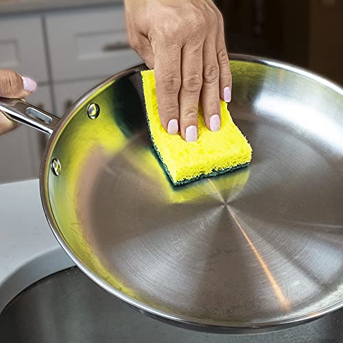 Amazon Basics Heavy Duty Scrub Sponges, Dual-Sided Kitchen Scourers, 36-Pack