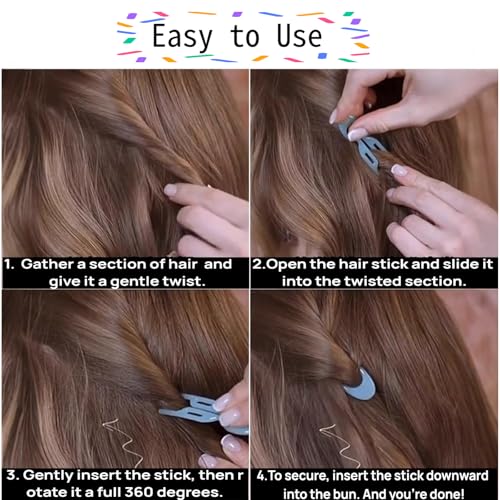 LUKLUKTAISUN Mini French Hairpin Acetate Hair Clips 4-Pack
