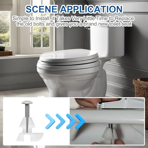 Kohler Toilet Seat Hardware Kit - Non-Slip, Rust-Resistant Bolts & Screws (2 Pack)