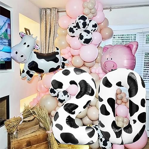 40 Inch Cow Print Number 0 Balloon for Birthday Party Decor