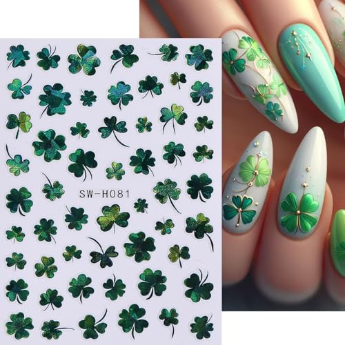 St. Patrick's Day 3D Self-Adhesive Nail Art Stickers Decals 6Pcs