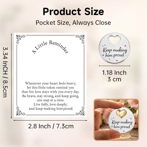 Memorial Pocket Keepsake Coin for Loss of Dad - Proud Him Silver