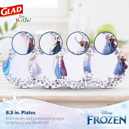 Glad for Kids Disney Frozen Paper Plates, 8.5 in, 40 Count (Pack of 8)