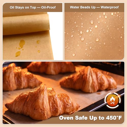 Cinyarly Non-Stick Parchment Paper Sheets - 220 Pcs, 8.5x8.5 Inch
