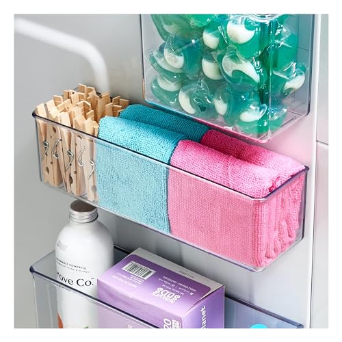 iDesign Magnetic Clear Plastic Organizer Bins - Medium, 4-Pack