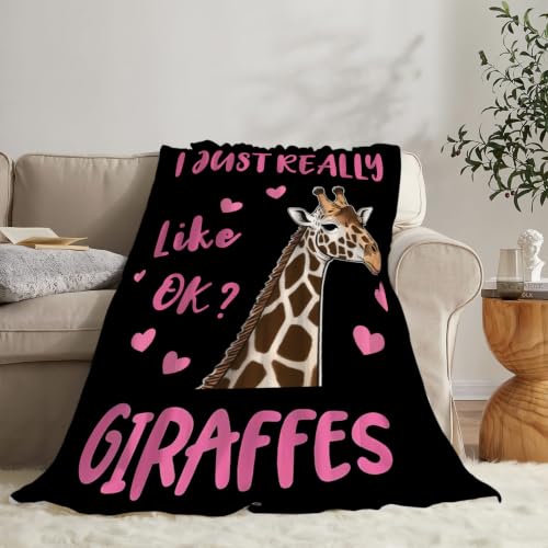 Giraffe Throw Blanket - Soft Plush Fleece 40"x50" for Cozy Comfort
