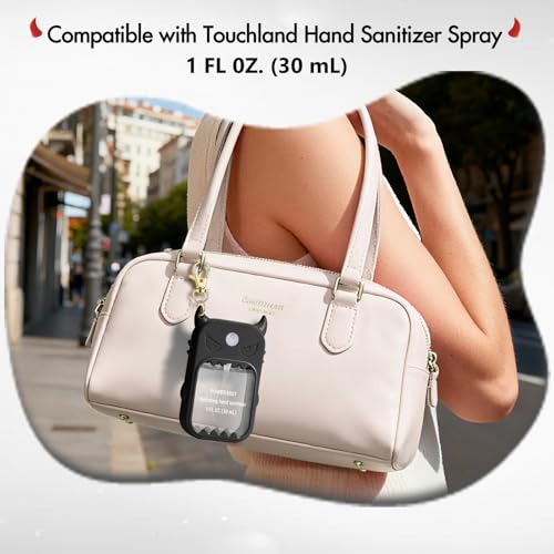 JAMIEWIN Monster Silicone Case for Touchland Hand Sanitizer with Keychain