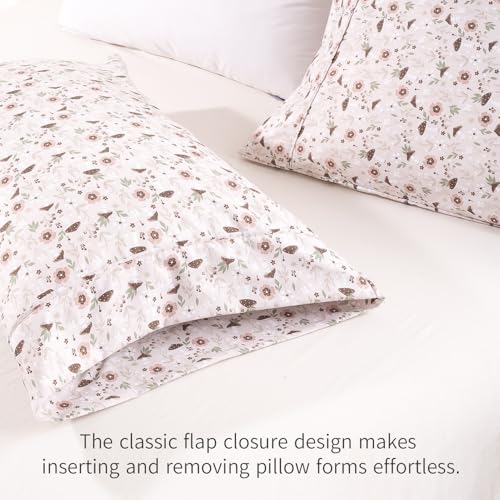 ROSE&RISY Queen Pillowcases Set of 2 Soft Microfiber Pillow Covers