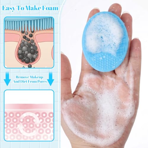 8 Pcs Silicone Face Scrubber Exfoliating Brush for Deep Cleansing