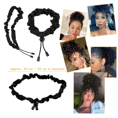 Sibba Adjustable Silk Hair Ties & Dreadlock Scrunchies - 2 Pack