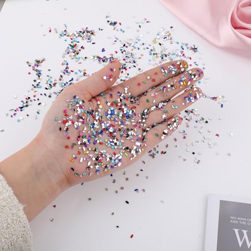 2000pcs Mini Colorful Rhinestones Nail Art Charms Flat Back Gems Set