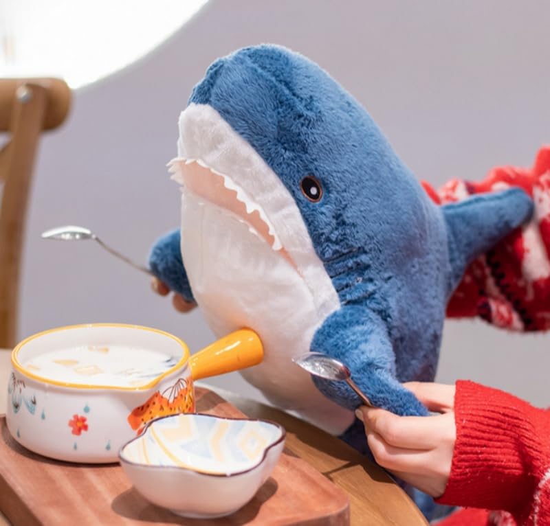Giant Shark Plush Toy - 31 Inch Soft Cushion for Kids & Home Decor