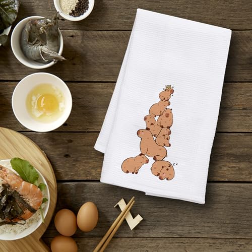 JINYO Animal Towels - Cute Capybara Kitchen & Hand Towels 16x24 Inch - Animal Towels-3