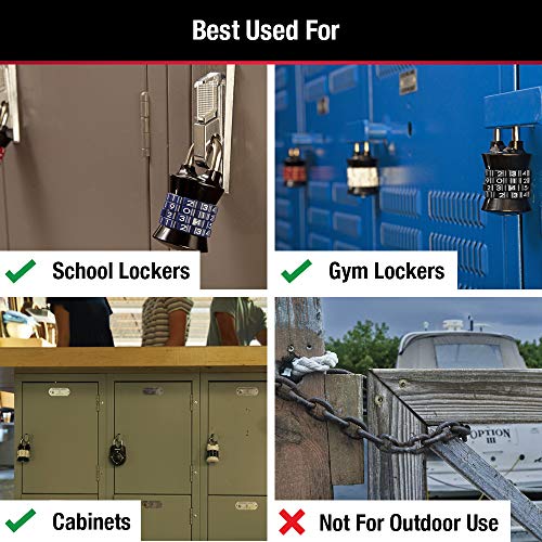 Master Lock 1535D Resettable Combination Padlock for Gym and School Lockers