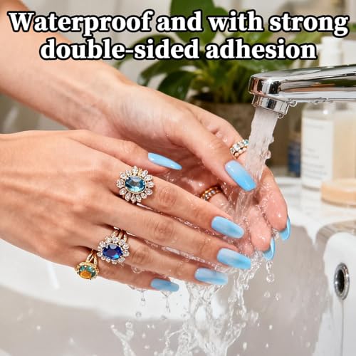 Asofelk Nail Adhesive Tabs 600 PCS Clear Ultra-Thin Double-Sided Press on Nail Stickers