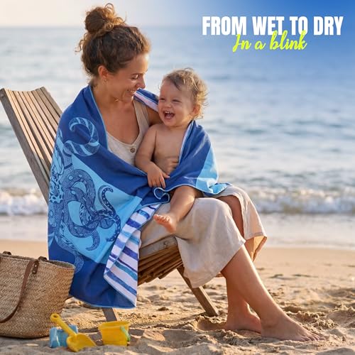 Utopia Towels Microfiber Beach Towel Set - 2 Pack, 32x71 Inch