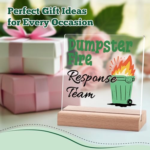 Funny Boss Acrylic Sign with Wooden Stand Desk Decor Gift