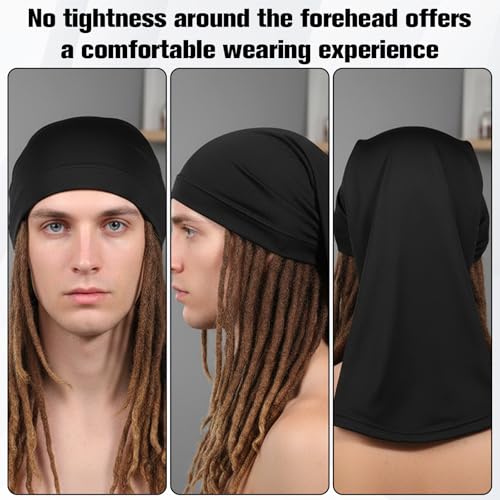 Tweruna 2 PCS Elastic Dreadlock Cap Wide Stretchable Loc Sock for Hair Protection