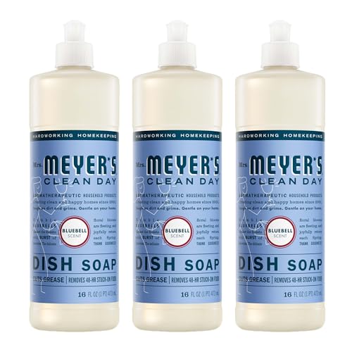Mrs. Meyer's Clean Day Liquid Dish Soap, Bluebell, 16 fl. oz (Pack of 3)