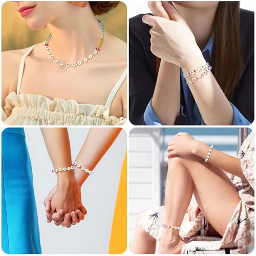 ARTDOT 800-Piece Alphabet E Beads for DIY Friendship Bracelets