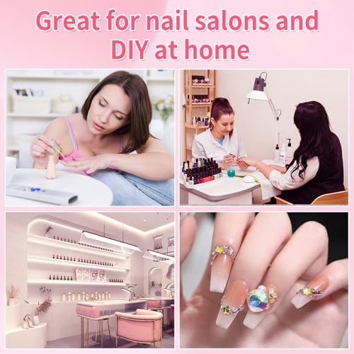 BQAN Nail Art Sponges 100Pcs with Grabbing Pen for Ombre & Aura Nails