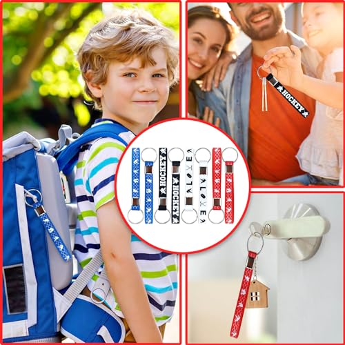 130PCS Hockey Party Favor Set - Keychains, Gift Bags, Stickers & More