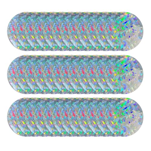 Button Maker Film 70mm for 58mm Badges, Broken Glass Pattern Transparent PET Mylar Supplies, 200 Pcs