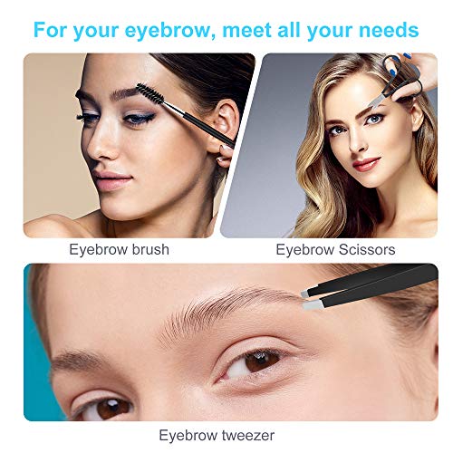 Professional Stainless Steel Tweezers Set with Travel Case - 6 Piece Kit