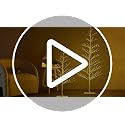 3FT Birch Tree with 219 Warm White LED Lights Waterproof Indoor Outdoor Christmas Decor - Variation of 3ft/219LED