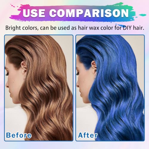 AIUEO Blue Temporary Hair Color Spray Washable Quick-Drying Hair Dye