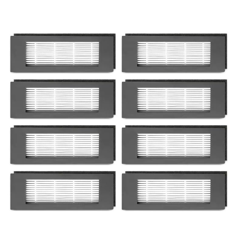 YunZZ 8-Pack HEPA Filters for Ecovacs Debot & Yeedi Robot Vacuums - Variation C